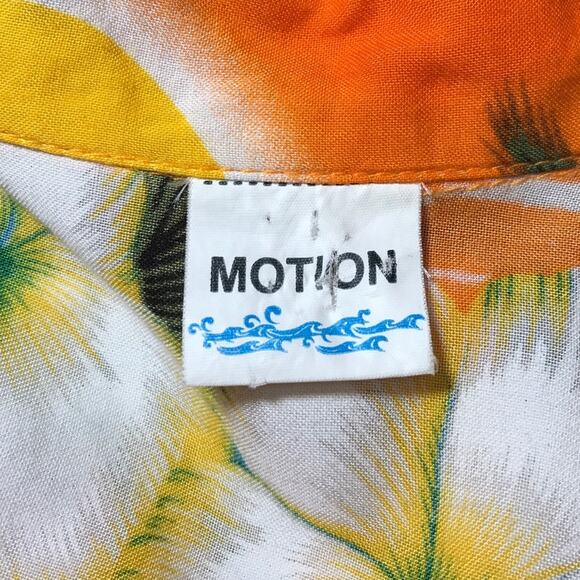 Motion Vintage Hawaiian Collared V-Neck Short Sleeve Shirt XL - Picture 3 of 4
